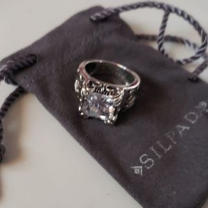 SALE!! Silpada Uptown CZ Silver 925 Ring sz 5